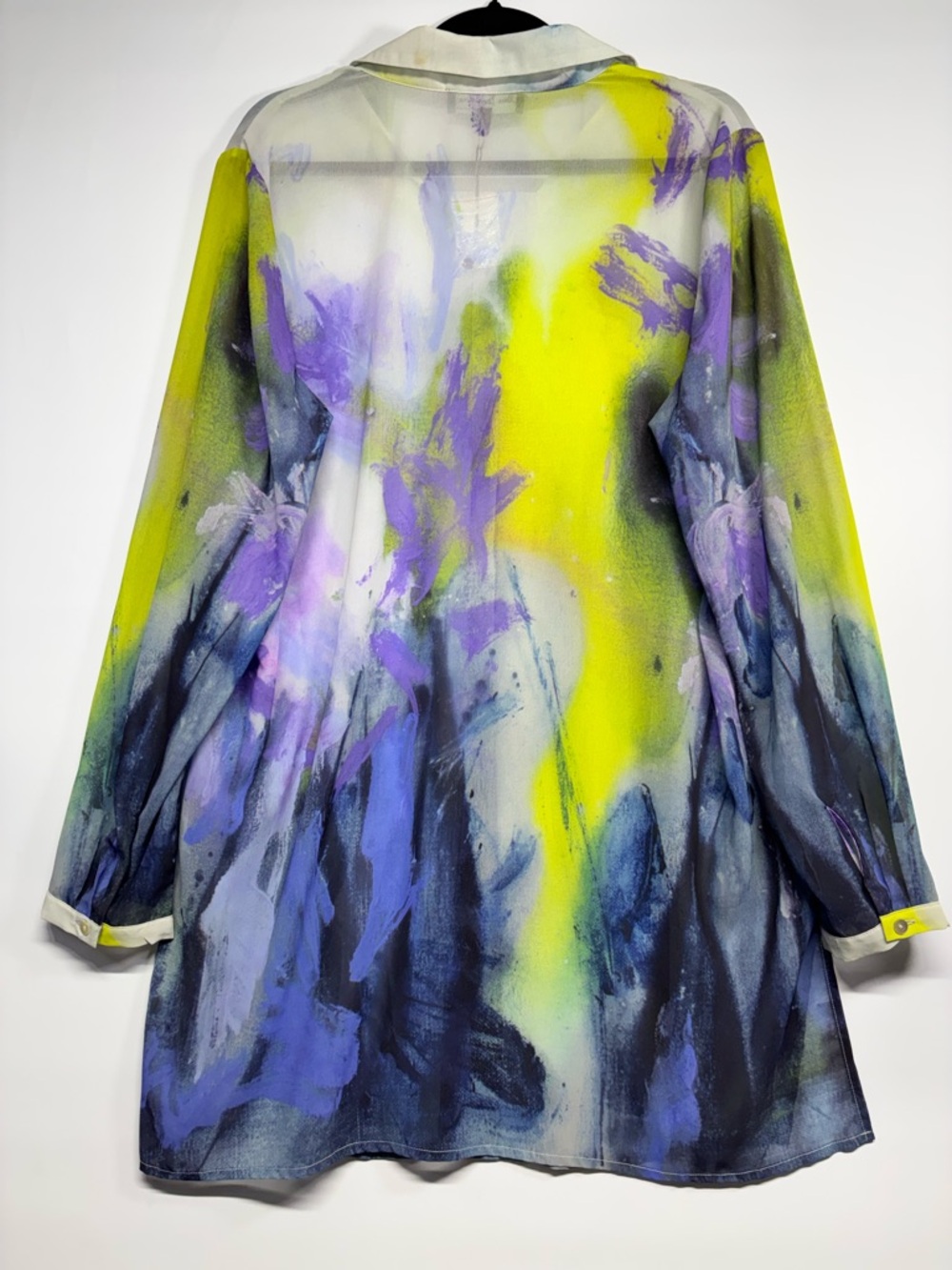 ✨ Claire Desjardins Artist Print Tunic Length Blouse In Multicolor Size XL -NWT - Picture 4 of 16